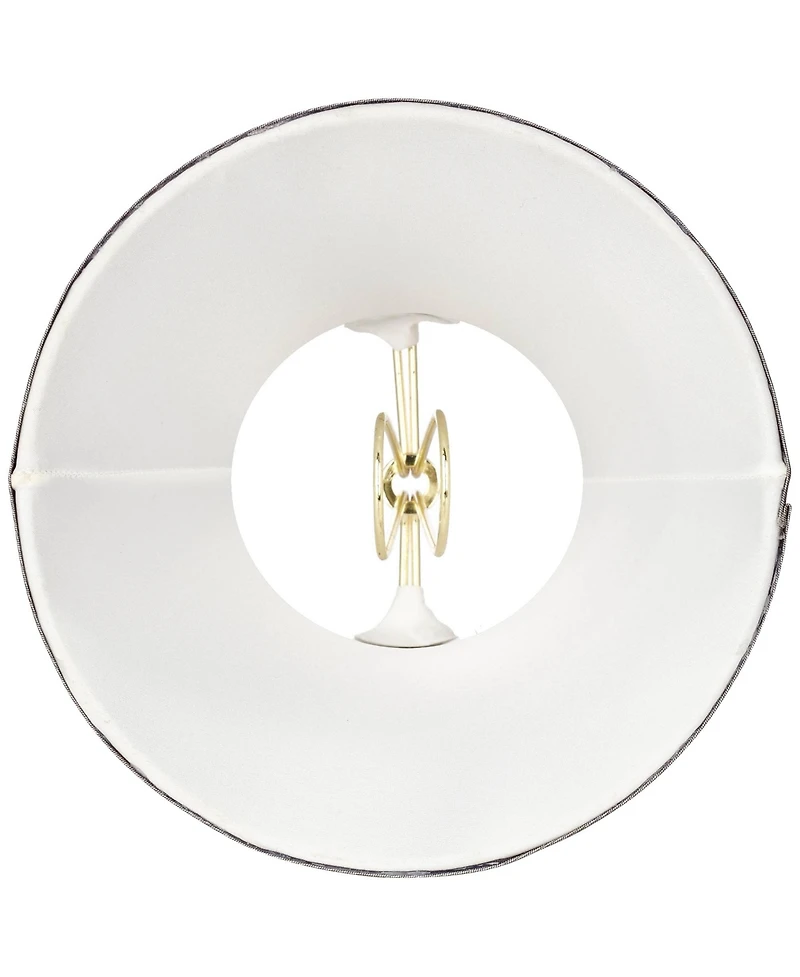 Springcrest Set of 6 Bell Chip Chandelier Lamp Shades Pewter Small 3" Top x 6" Bottom x 5" High Candelabra Clip-On Fitting