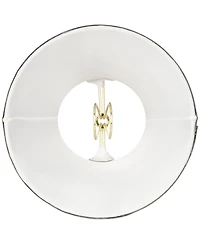 Springcrest Set of 6 Bell Chip Chandelier Lamp Shades Pewter Small 3" Top x 6" Bottom x 5" High Candelabra Clip-On Fitting