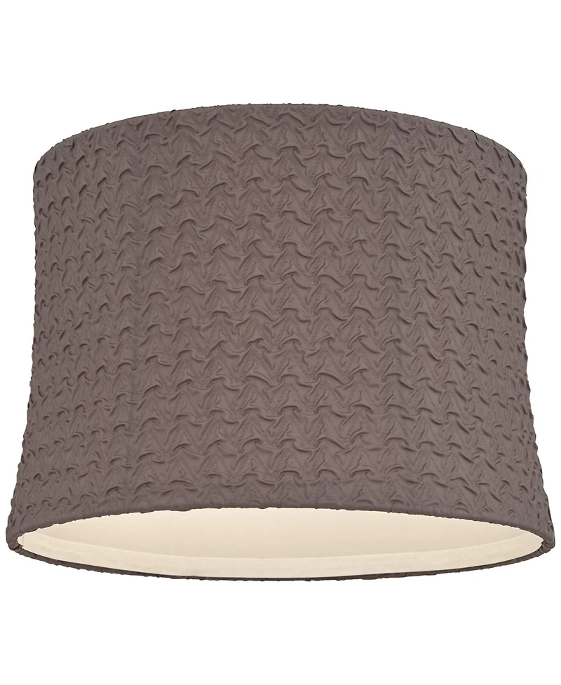 Springcrest 13" Top x 14" Bottom x 10" High x 10" Slant Lamp Shade Replacement Medium Sierra Drum Softback Washer Harp Finial