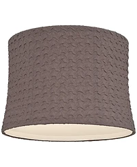 Springcrest 13" Top x 14" Bottom x 10" High x 10" Slant Lamp Shade Replacement Medium Sierra Drum Softback Washer Harp Finial