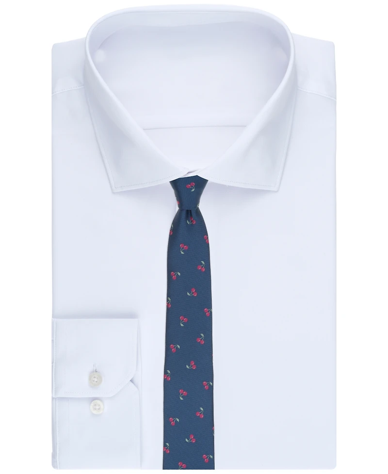 Bar Iii Men's Skinny-Fit Cherry Neat Tie, Macy's Exclusive