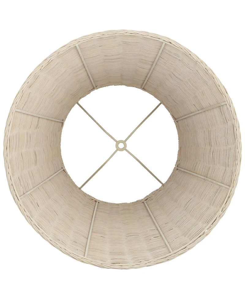 Springcrest 10" Top x 16" Bottom x 13 1/4" High x 13 1/4" Slant Lamp Shade Replacement Medium Rattan Spider Harp Finial
