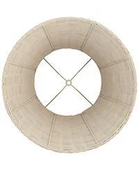Springcrest 10" Top x 16" Bottom x 13 1/4" High x 13 1/4" Slant Lamp Shade Replacement Medium Rattan Spider Harp Finial