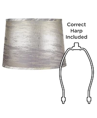 Springcrest 13" Top x 15" Bottom x 11" High x 11" Slant Print Lamp Shade Replacement Medium Tapered Modern Spider Harp Finial