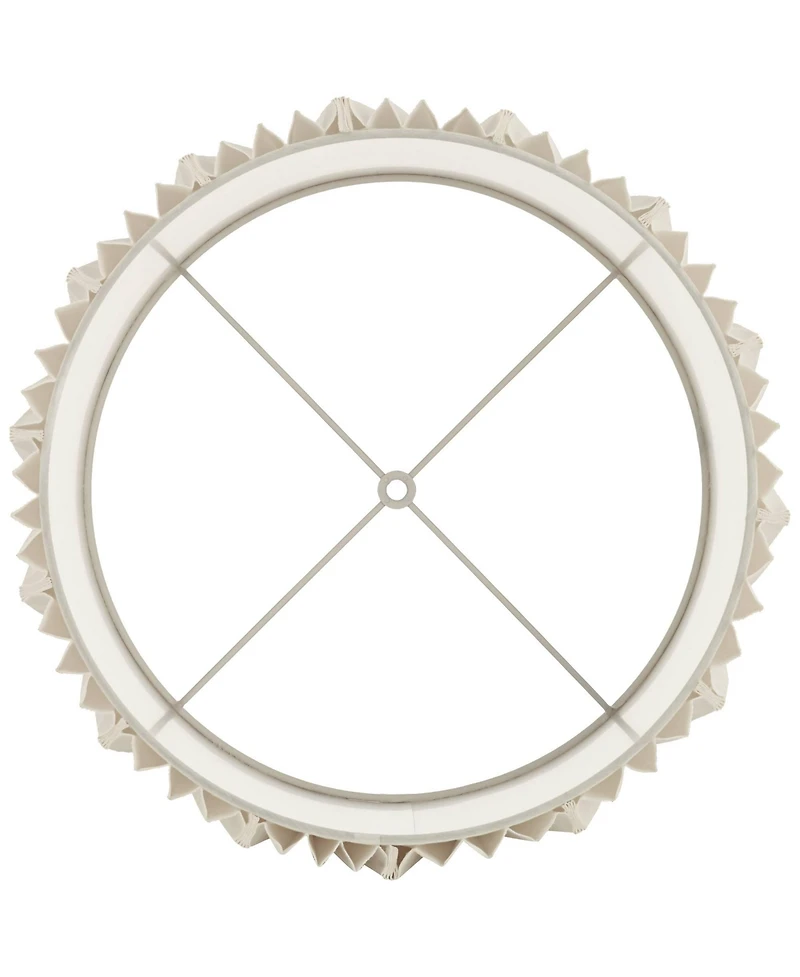 Springcrest 15" Top x 15" Bottom x 11" High x 11" Slant Lamp Shade Replacement Brussels Linen Diamond Pleats Spider Harp Finial