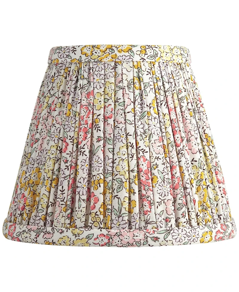 Springcrest Nelle 3 1/2" Top 6" Bottom 5" High 5" Slant Print Lamp Shade Replacement Set of 8 Pleated Clip On Candelabra