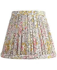 Springcrest Nelle 3 1/2" Top 6" Bottom 5" High 5" Slant Print Lamp Shade Replacement Set of 8 Pleated Clip On Candelabra