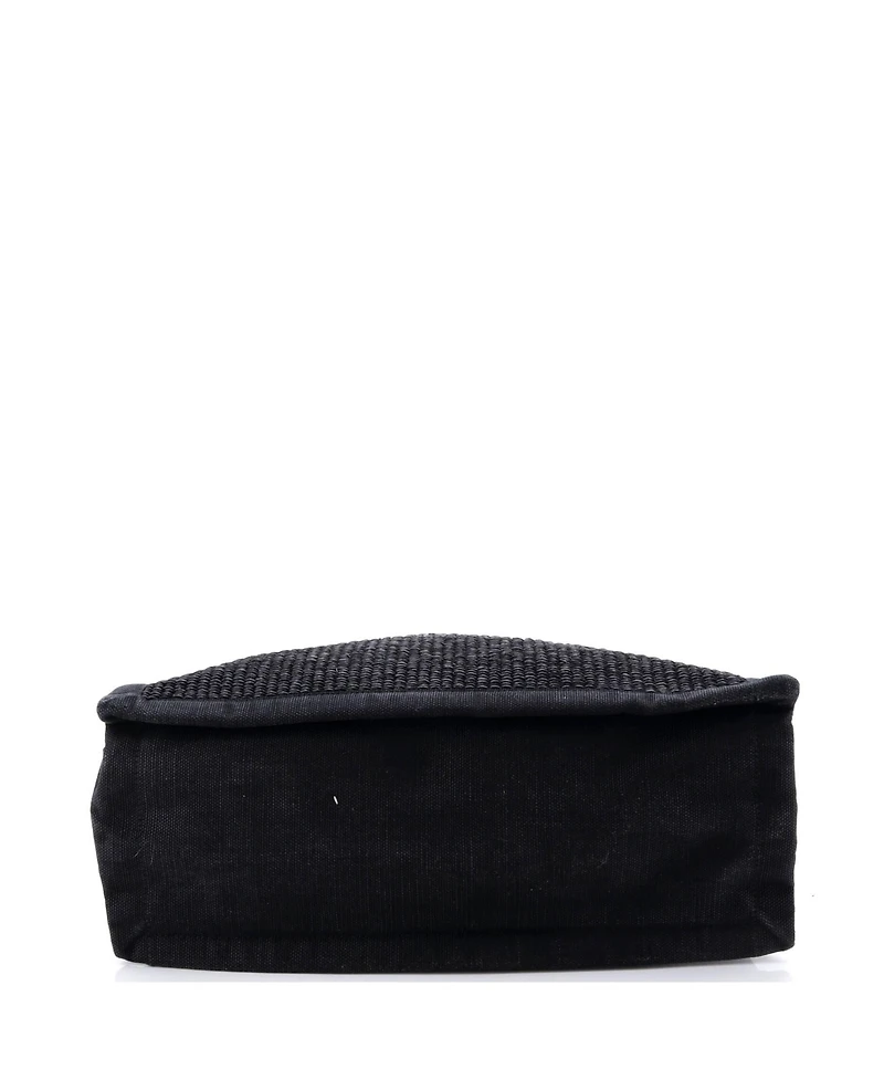Pre-Owned Saint Laurent Small Rive Gauche Shopper Tote Raffia with Canvas