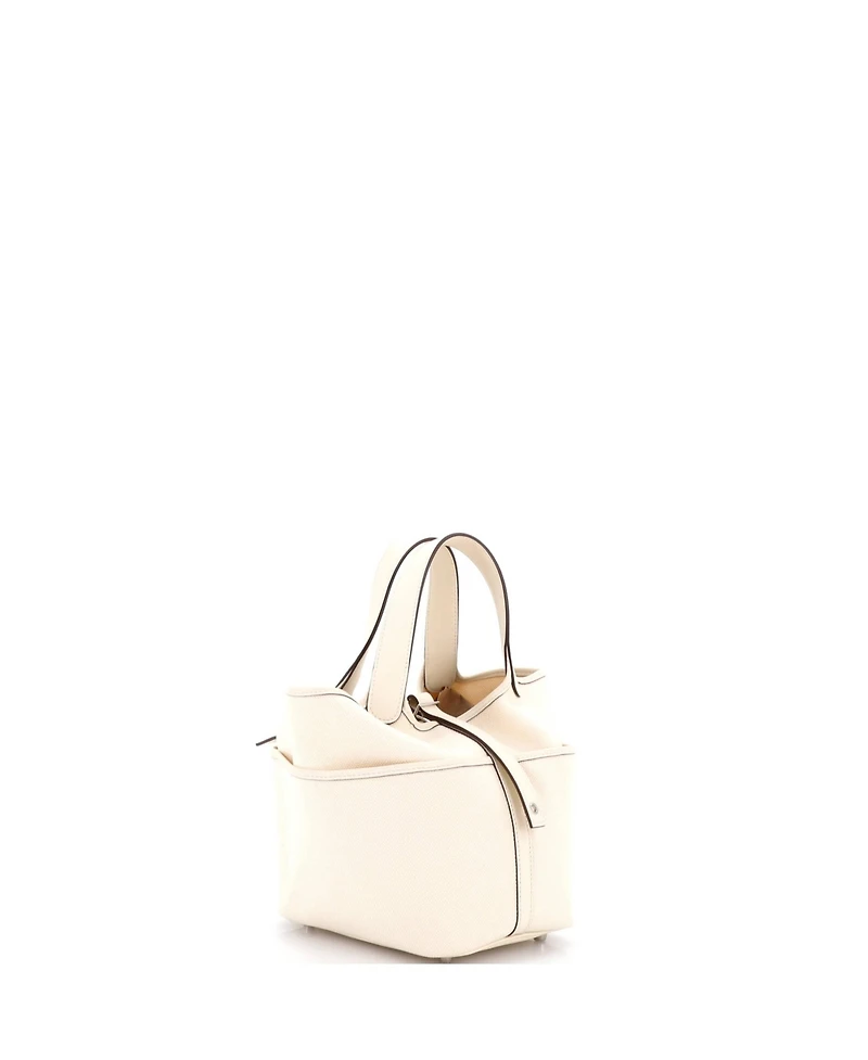 Pre-Owned HERMES Pm Cargo Picotin Lock Bag Canvas and Swift