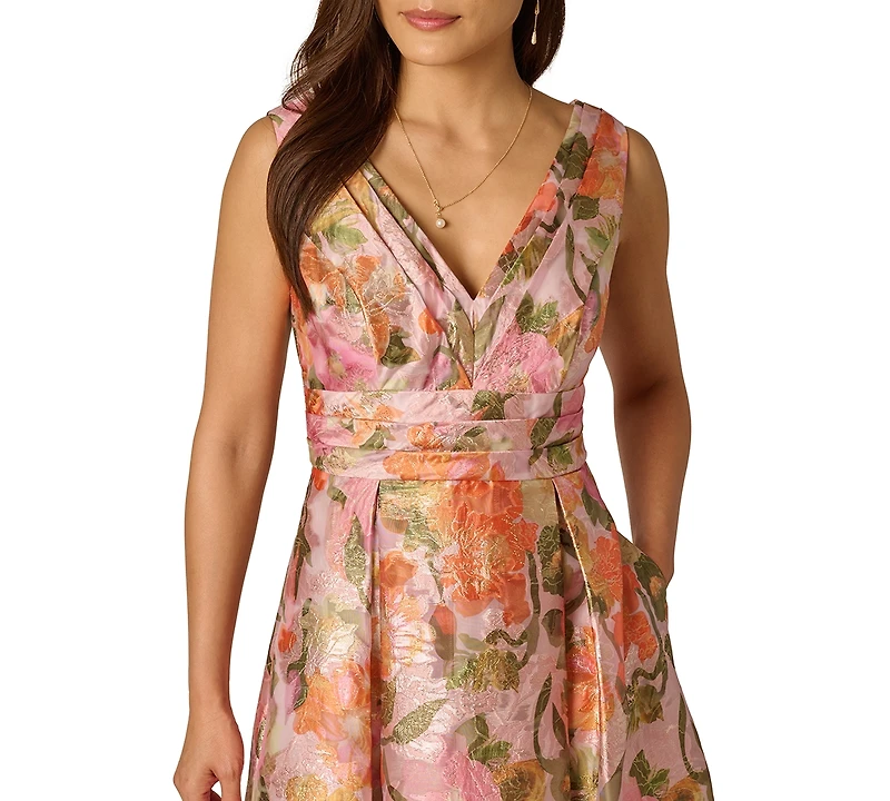 Adrianna Papel V-Neck Midi Dress