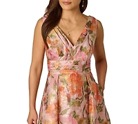 Adrianna Papel V-Neck Midi Dress