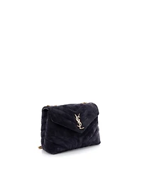 Pre-Owned Saint Laurent Small Loulou Shoulder Bag Matelasse Chevron Suede