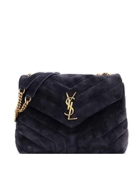 Pre-Owned Saint Laurent Small Loulou Shoulder Bag Matelasse Chevron Suede