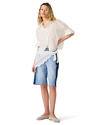 Steve Madden Women's Delphi Collared Neck Top
