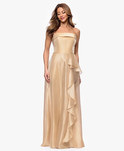 Xscape Petite Sleeveless A-Line Strapless Gown