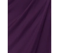 Xscape Petite Short-Sleeve Boat Neck Dress