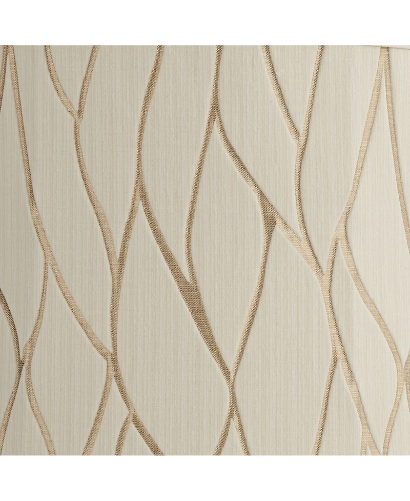 Springcrest Kinmen Slant Print Lamp Shade Cream Drum Softback Washer Harp Finial