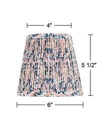 Springcrest Lamp Shade Replacement Pink Blue Floral Shirred Pleated Clip On Candelabra