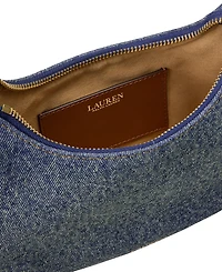 Lauren Ralph Lauren Denim Small Marcy Zip-Top Shoulder Handbag