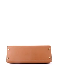 Pre-Owned HERMES Kelly 32 Handbag Brown Courchevel with Gold Hardware