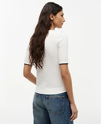 Tommy Hilfiger Women's Boat Neck Short-Sleeve Cotton Sweater