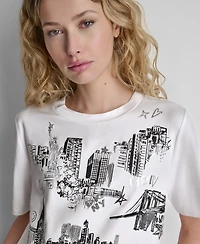 Dkny Women's Short-Sleeve Crewneck T-Shirt