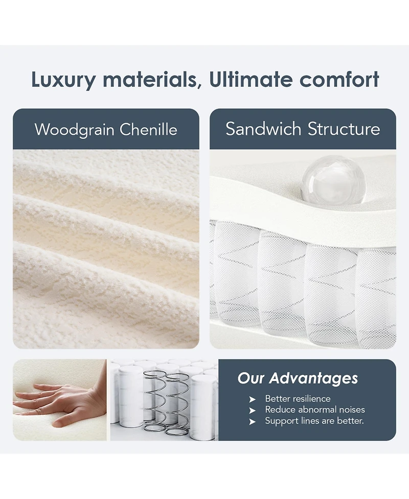 Rainsken Curved Loveseat Sofa, 65" Full Compression Sponge Couch, 30D Chenille Deep Seat Sofa with 3 Pillows for Living Room and Apartments