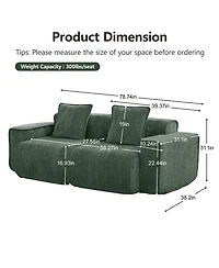 Rainsken Comfy Velvet Loveseat Sofa