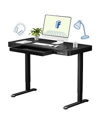 FlexiSpot EW2 48"x24" Electric Height-Adjustable Desk with Spacious Drawer - Quick Install
