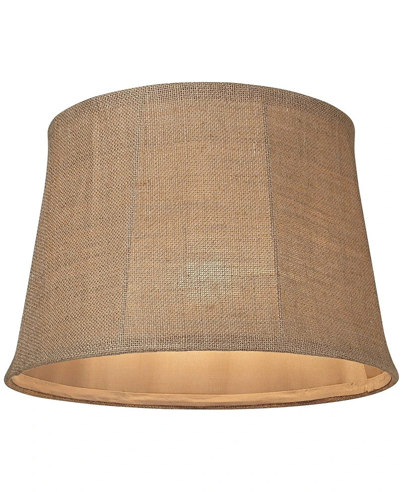 Springcrest Set of 2 Softback Drum Lamp Shades Medium 13" Top x 16" Bottom x 11" Slant Spider Harp Finial Fitting