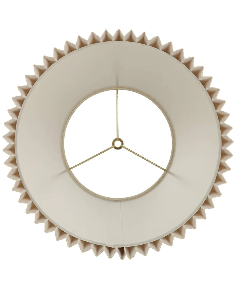 Springcrest 9" Top x 14 1/2" Bottom x 10" High x 10" Slant Lamp Shade Replacement Wide Pleated Spider Harp Finial