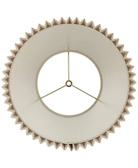 Springcrest 9" Top x 14 1/2" Bottom x 10" High x 10" Slant Lamp Shade Replacement Wide Pleated Spider Harp Finial