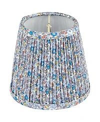 Springcrest 4" Top x " Bottom x 5 1/2" High x 5 1/2" Slant Print Lamp Shade Replacement Set of Shirred Pleated Clip On