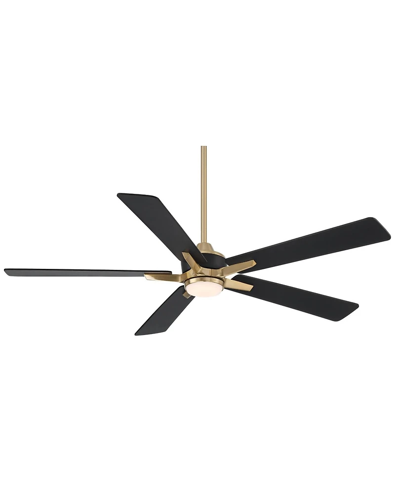 Casa Vieja 52" Vegas Nights Brass Led Ceiling Fan with 36" Downrod