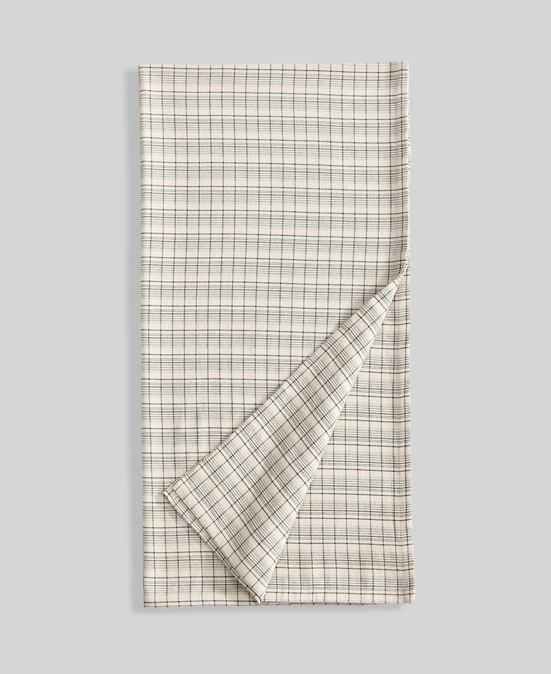 Calvin Klein Dot Dash Plaid Yarn Dyed Cotton Blanket