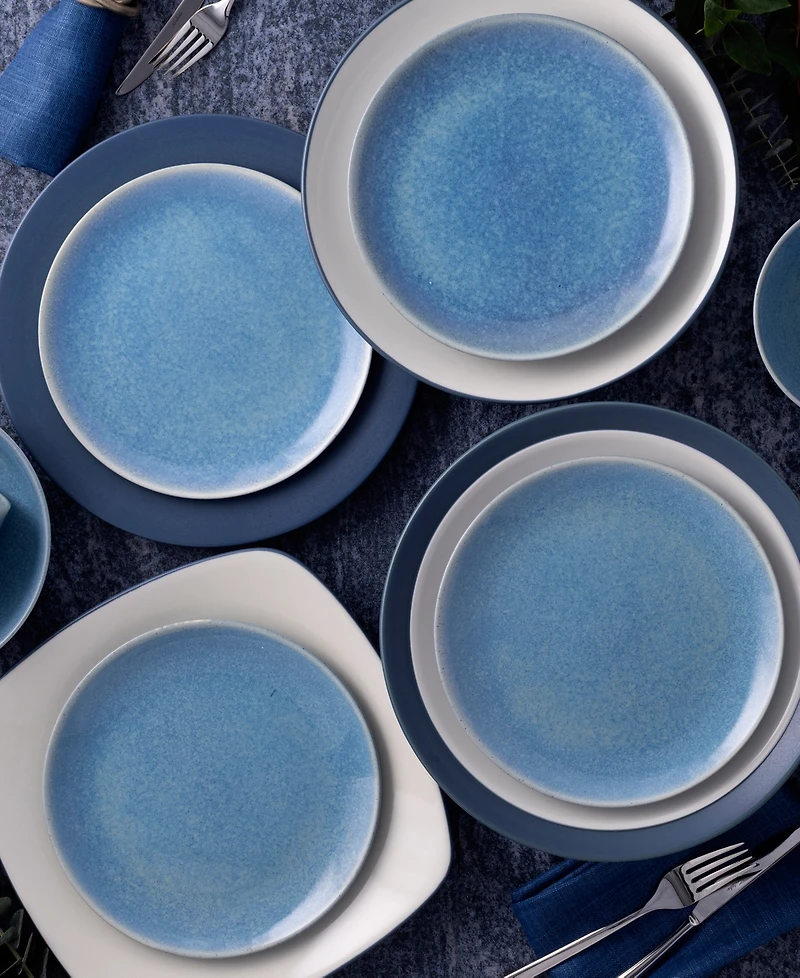 Noritake Colorwave Kiln Azure Coupe Salad Plates, Set of 4