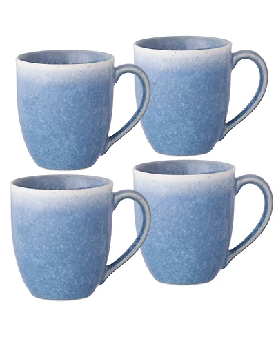 Noritake Colorwave Kiln Azure Mugs, Set of 4