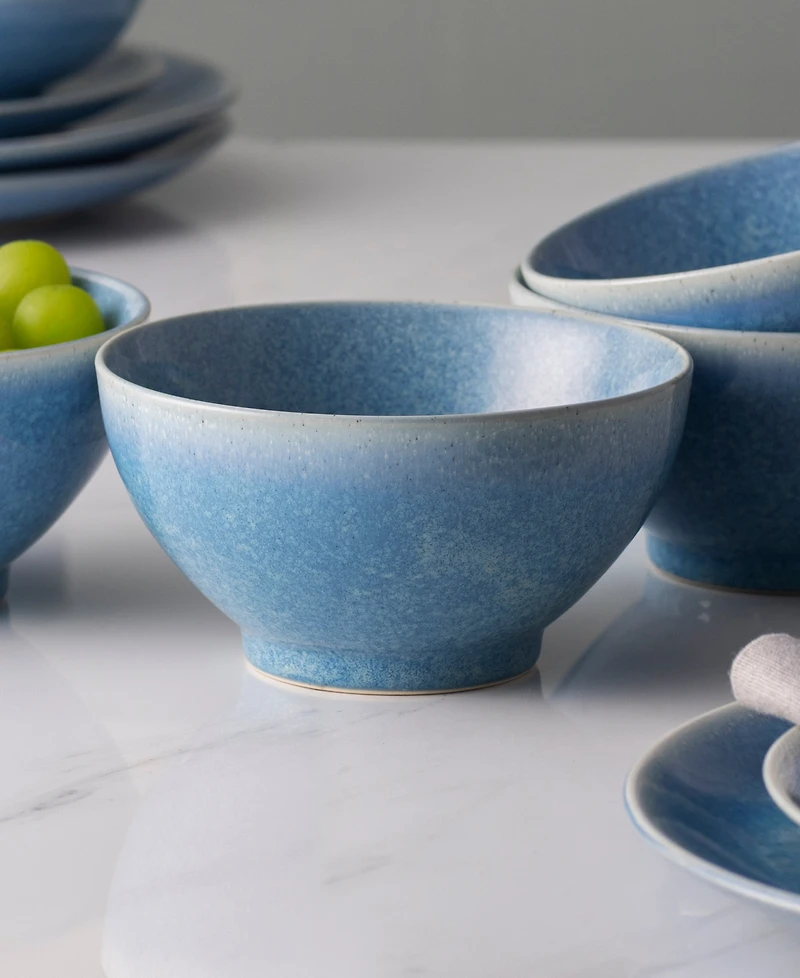 Noritake Colorwave Kiln Azure Rice Bowls, Set of 4