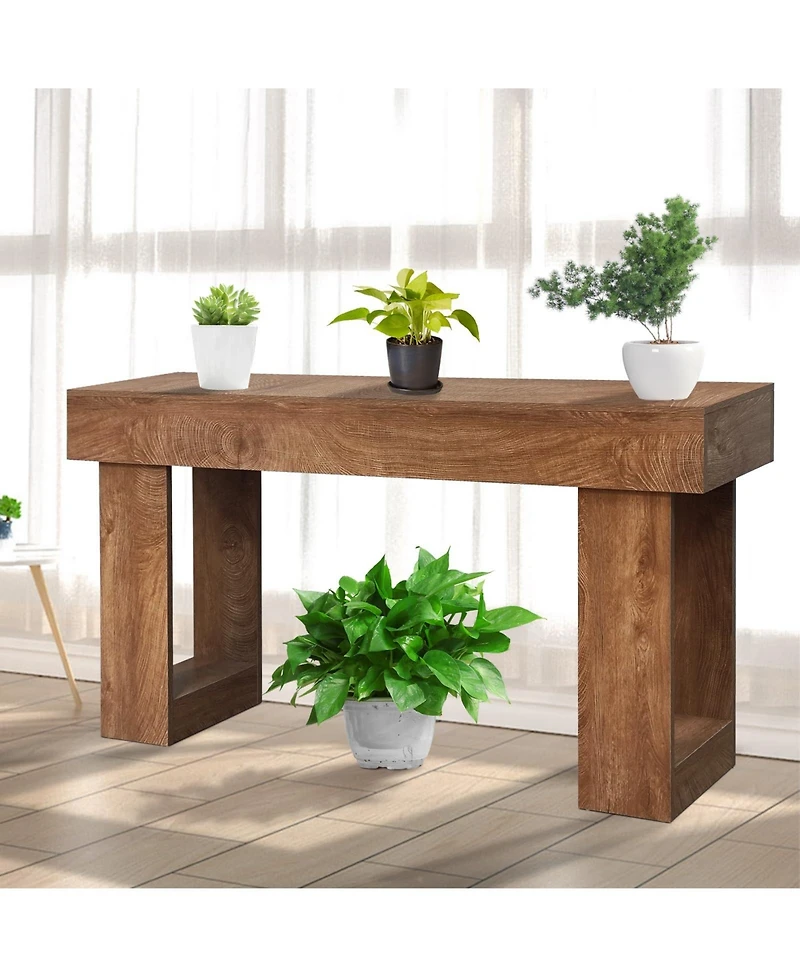 gaomon 63" Wooden Rectangular Console Sofa Table, for Entryway, Living Room, Hallway and Foyer