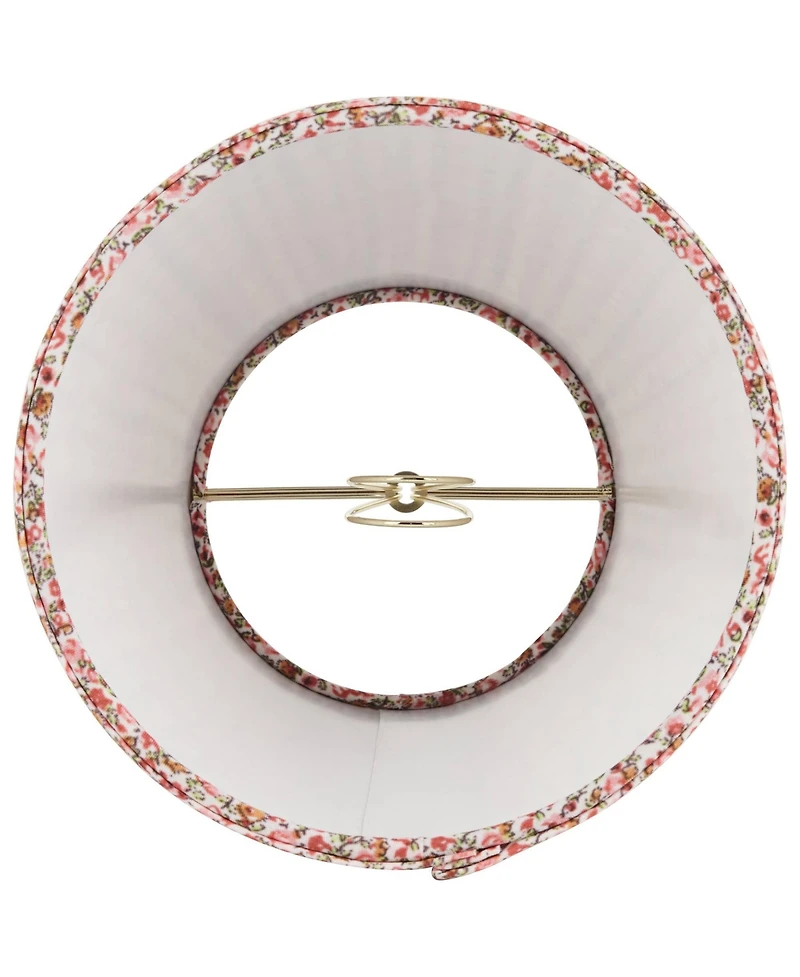Springcrest 4" Top x 6" Bottom x 5 1/2" High x Print Lamp Shade Replacement Small Leaf Shirred Pleated Clip On Candelabra