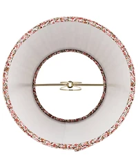 Springcrest 4" Top x 6" Bottom x 5 1/2" High x Print Lamp Shade Replacement Small Leaf Shirred Pleated Clip On Candelabra