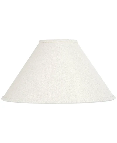 Springcrest 6" Top x 19" Bottom x 10" High x 10" Slant Lamp Shade Replacement Tapered Boucle Woven Fabric Spider Harp Finial