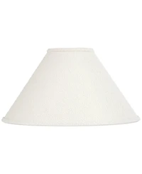 Springcrest 6" Top x 19" Bottom x 10" High x 10" Slant Lamp Shade Replacement Tapered Boucle Woven Fabric Spider Harp Finial