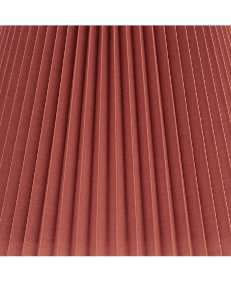 Springcrest 9" Top x 14 1/2" Bottom x 10" High x 10" Slant Lamp Shade Replacement Wide Pleated Spider Harp Finial