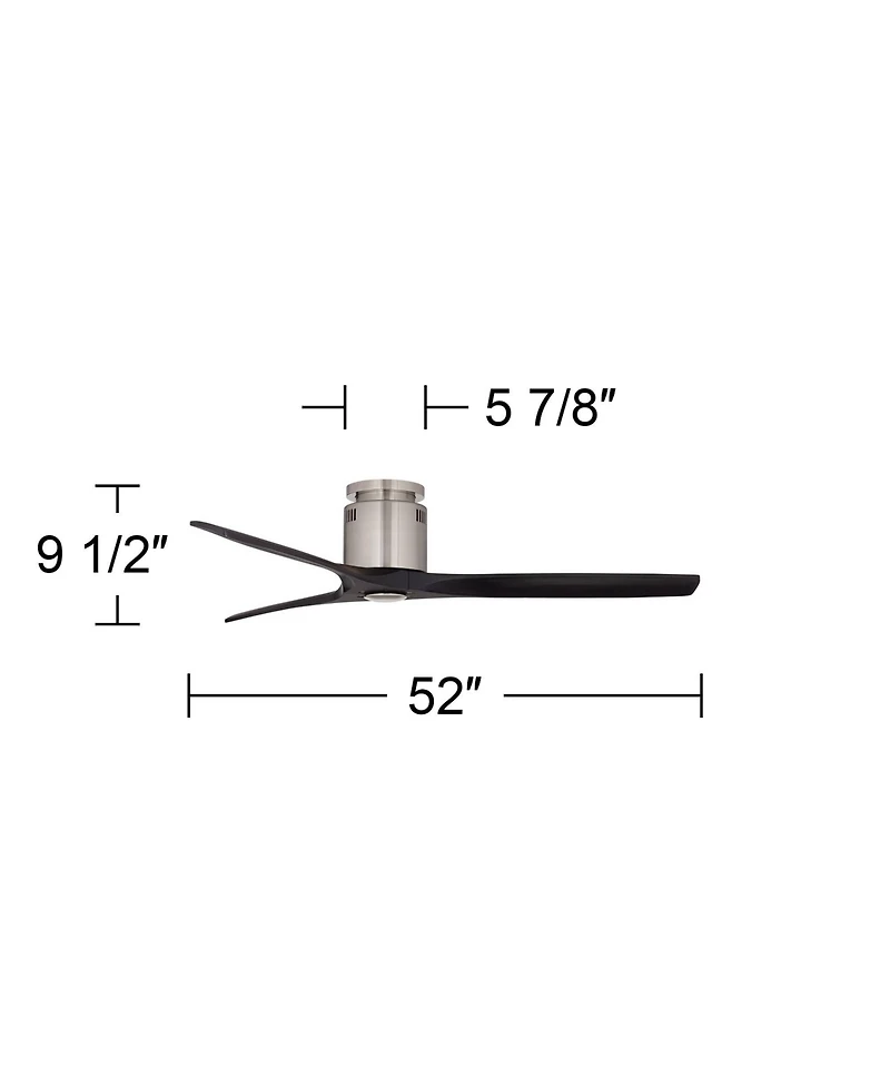 Casa Vieja 52" Windspun Modern Indoor Ceiling Fan 3 Blade Remote Control