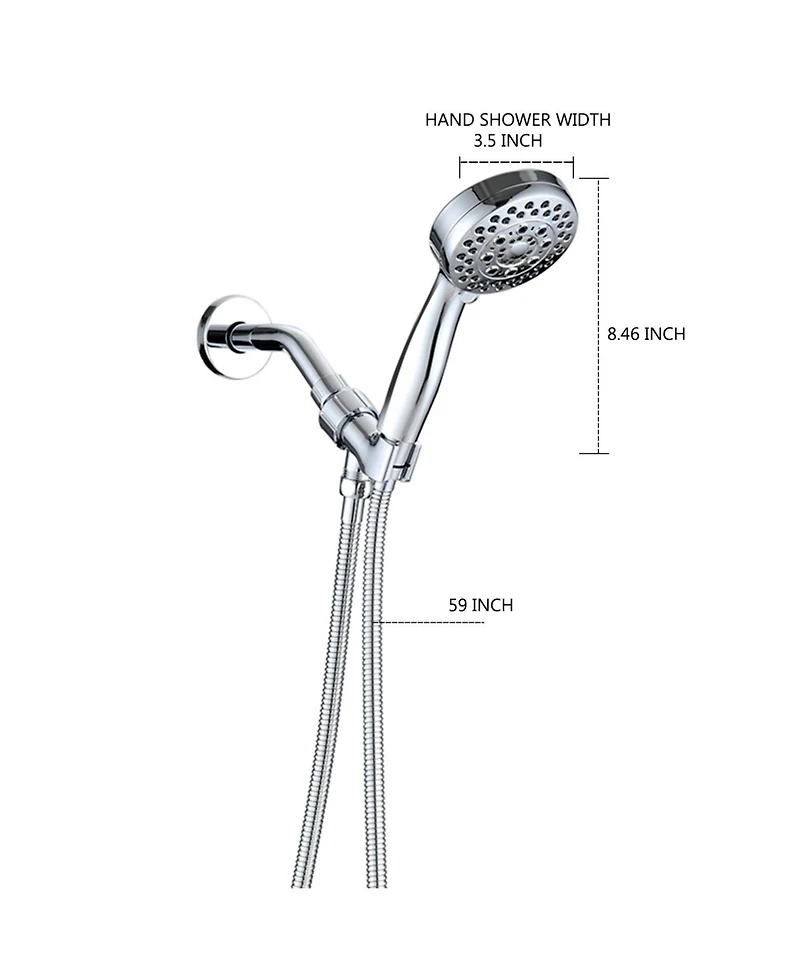 Busdays Handheld Shower Head with Hose High Pressure Shower Heads, Chrome