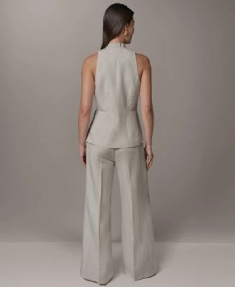 Donna Karan New York Womens One Button Vest High Waisted Pants