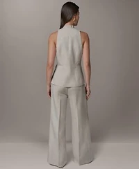 Donna Karan New York Womens One Button Vest High Waisted Pants