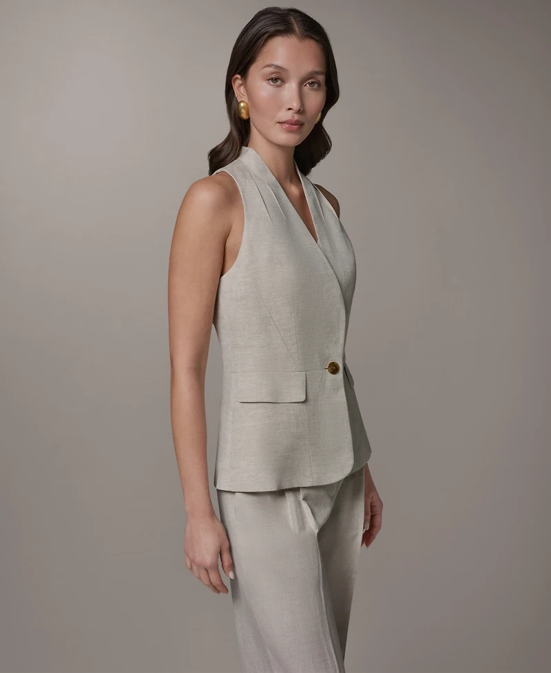 Donna Karan New York Women's Collarless Vest