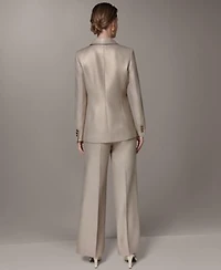 Donna Karan New York Womens One Button Jacket Wide Leg Pants